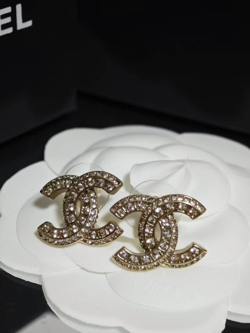 Chanel CC Stud Earrings - Picture 2 of 4